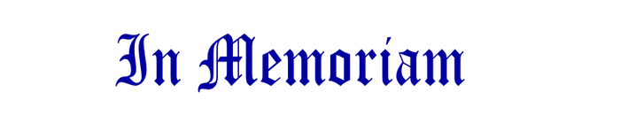 In Memoriam